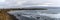 Panorama view of the Praia do Portinho Beach in Peniche