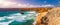 Panorama view of Praia do Tonel (Tonel beach) in Cape Sagres, Algarve, Portugal. Praia Do Tonel, beach located in Alentejo,