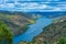 Panorama view of river Douro from Picon del Moro viewpoint in Sp