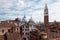 Panorama view of the roofs of Venice, Italy