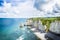 Panorama view sea view in Etretat beach coast normandy