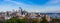 Panorama view of Seattle downtown skyline and Mt. Rainier, Washi