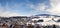 Panorama view Seiffen in Winter . Saxony Germany ore mountains