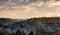 Panorama view Seiffen in Winter . Saxony Germany ore mountains at Sunrise