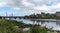 Panorama view of the Shannon River and Kong John`s Castle in Limerick with the Thomond Bridge in the background