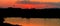 Panorama view silhouette city countryside and river reflex in sunset on sky beautiful colorful landscape twilight time art of natu