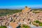 Panorama view of Spanish hilltop village Ujue