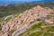 Panorama view of Spanish hilltop village Ujue