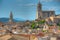 Panorama view of Spanish town Girona