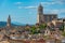 Panorama view of Spanish town Girona