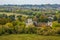 A panorama view from St Catherines Hill at Winchester, UK