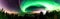Panorama view of Strong Northern Lights and atmospheric phenomenon `STEVE` meets Milky Way. Steve appears as a purple and green