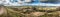 Panorama view from the summit of Painswick Beacon in the Cotswolds, Goucestershire, UK
