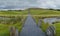 Panorama view of the Sun Amphitheatre and the North-South Line in the Crawick Multiverse in Dumfries and Galloway