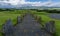 Panorama view of the Sun Amphitheatre and the North-South Line in the Crawick Multiverse in Dumfries and Galloway