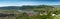 Panorama view in Sunny day of a small town in Wachau valley with