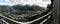 Panorama view surrounding Risshaku-ji or Yamadera temple in Japan.