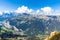 Panorama view of the swiss alps rom Mannlichen