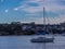 Panorama view of Sydney Bay run Balmaint on parramatta river and sydney harbour NSW Australia