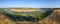 Panorama view to Dniester river from the top hill of Socola village, Moldova