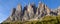 Panorama view to mountains in dolomite