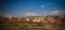 Panorama view to muslim cemetery Semiz Bel at Kochkor in Naryn, Kyrgyzstan