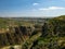 Panorama view to plateau Dixam and gorge Wadi Dirhur, Socotra island, Yemen