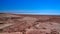 Panorama view to saline Barsa Kelmes lake and Ustyurt plateau in Karakalpakstan, Uzbekistan