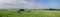 Panorama View To Windsurfers On The Grass Fringed Lake GroÃŸes Meer East Frisia
