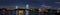 Panorama view of Tokyo Bay and Rainbow bridge with cityscape at night, Odaiba, Japan