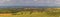 A panorama view from the top of the South down across the Weald near Brighton, UK