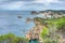 Panorama view of Tossa de Mar town in Spain