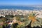 Panorama view towards the Shrine of the Bab from upper Terraces of Bahai gardens in Haifa, Israel