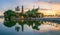 Panorama view of Tran Quoc pagoda, the oldest temple in Hanoi, Vietnam