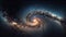 Panorama view universe space shot of milky way galaxy with stars on a night sky background.The Milky Way is the galaxy that