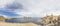 Panorama view on the Valletta city with its historic cityscape and sea and the St. Pauls Cathedral