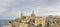 Panorama view on the Valletta city with its historic cityscape and sea and the St. Pauls Cathedral