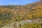 Panorama view on valleys and mountains in Ortler Alps, Meran