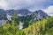 Panorama view of Vrsic mountain pass, Triglav National park, Slovenia. Triglav, the highest slovenian mountain. beautifl mountains