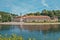 Panorama view on Weltenburg Abbey. Kelheim, Bavaria, Germany