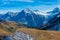 Panorama view of Wetterhorn mountain in Switzerland