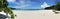 Panorama view of white sand bleach