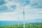 Panorama view of Wind power windmill generators farm of Electricity Generating Authority of Thailand at Khao Yai Tien Nakhon