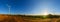 Panorama view Wind turbines park