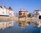 Panorama of a village along the River La Seine