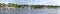 Panorama of a village on the Amazon River in Brazil