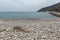 Panorama of village and beach of Aliki, Thassos island,  Greece