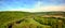 Panorama with vineyard and hills spring photography
