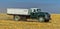 Panorama of vintage farm truck.