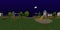 Panorama virtual reaility background of children playground at night